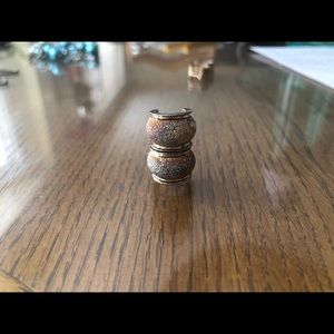 Vintage silver and copper ombre earrings